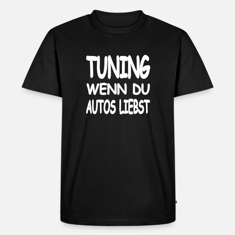 Tuning - Männer Premium Bio T-Shirt - Schwarz