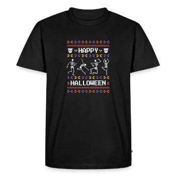 Style laid Joyeux Halloween Conception festive - T-shirt Premium bio Homme - noir - Devant - Nico (187cm)