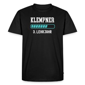 Apprentissage de plombier 3ème année d’apprentissage 3ème année d’apprentissage - T-shirt Premium bio Homme - noir - Devant - Nico (187cm)
