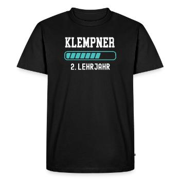 Apprentissage de plombier 2ème année d’apprentissage 2ème année d’apprentissage - T-shirt Premium bio Homme - noir - Devant - Nico (187cm)