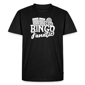 Joueur de bingo fanatique bingo - T-shirt Premium bio Homme - noir - Devant - Nico (187cm)