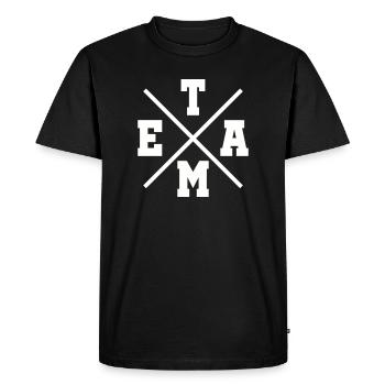 Équipe - T-shirt Premium bio Homme - noir - Devant - Nico (187cm)