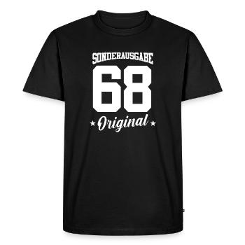 68 Anniversaire - T-shirt Premium bio Homme - noir - Devant - Nico (187cm)