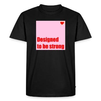 CONÇU POUR ÊTRE UN CŒUR FORT - T-shirt Premium bio Homme - noir - Devant - Nico (187cm)