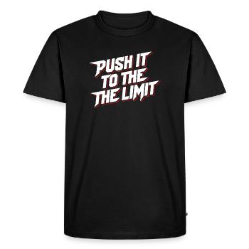 Push it to the Limit. Motivational Sport Gym - Men's Premium Organic T-Shirt - black - Front - Nico (187cm)