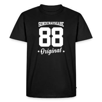 88 Birthday - Men's Premium Organic T-Shirt - black - Front - Nico (187cm)