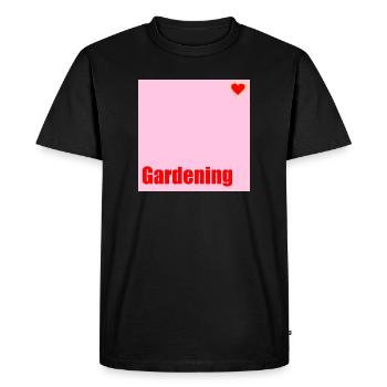 Jardinage Amour Jardin - T-shirt Premium bio Homme - noir - Devant - Nico (187cm)