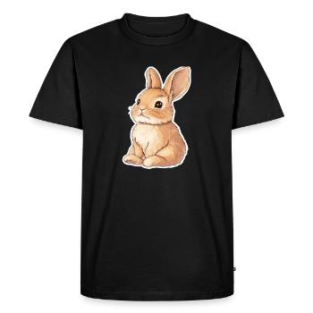 Hare - Men's Premium Organic T-Shirt - black - Front - Nico (187cm)