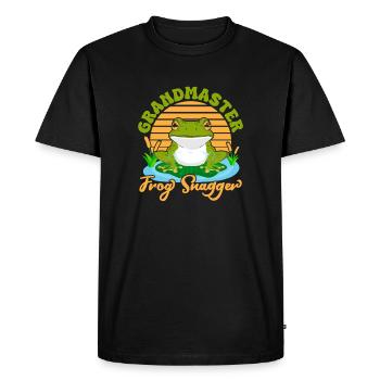 Frog Catcher Grandmaster Frog Snagger Frog - Men's Premium Organic T-Shirt - black - Front - Nico (187cm)