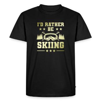 Ski Skiing - T-shirt Premium bio Homme - noir - Devant - Nico (187cm)