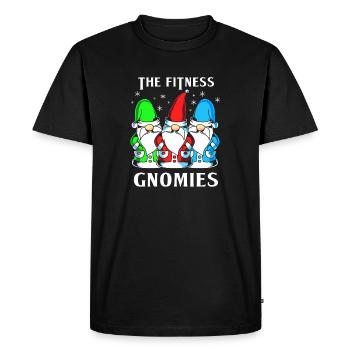 Gnome Fitness Salle de sport - T-shirt Premium bio Homme - noir - Devant - Nico (187cm)