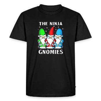 Gnome Ninja - T-shirt Premium bio Homme - noir - Devant - Nico (187cm)