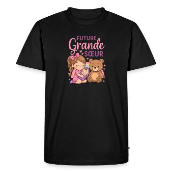 Future Grande Soeur 2026 Je Vais Etre Grande Soeur - T-shirt Premium bio Homme - noir - Devant - Nico (187cm)
