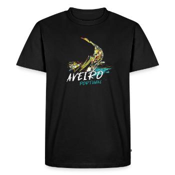 Proue bateau moliceiro Aveiro illustration - T-shirt Premium bio Homme - noir - Devant - Nico (187cm)
