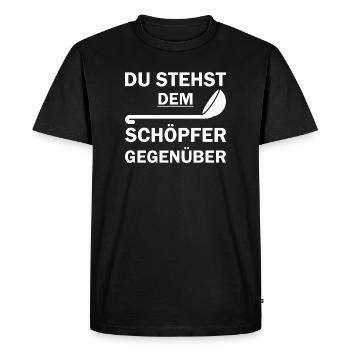 You are facing the Creator - Men's Premium Organic T-Shirt - black - Front - Nico (187cm)