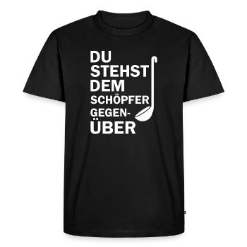 You are facing the Creator - Men's Premium Organic T-Shirt - black - Front - Nico (187cm)