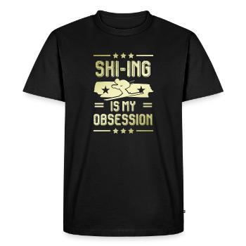 Ski Skiing - T-shirt Premium bio Homme - noir - Devant - Nico (187cm)