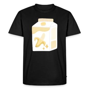 Carton de lait de banane - T-shirt Premium bio Homme - noir - Devant - Nico (187cm)