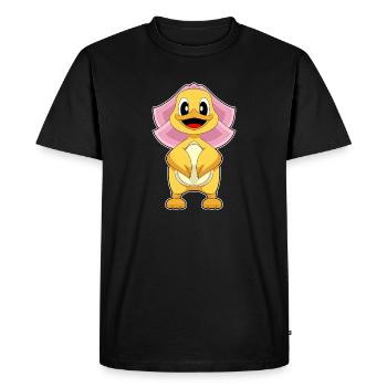 Canard Voile de mariée Mariage - T-shirt Premium bio Homme - noir - Devant - Nico (187cm)