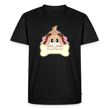 Chien Voile de mariée Mariage - T-shirt Premium bio Homme - noir - Devant - Nico (187cm)