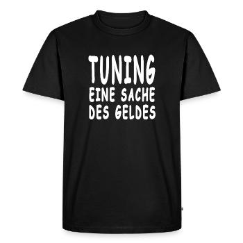 tuning - Men's Premium Organic T-Shirt - black - Front - Nico (187cm)