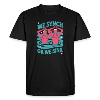 Synchronized swimming Artistic swimming Water sports - Men's Premium Organic T-Shirt - black - Front - Nico (187cm)
