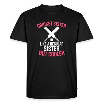 Cricket disant soeur drôle Cricket cadeau - T-shirt Premium bio Homme - noir - Devant - Nico (187cm)