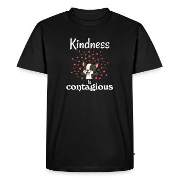 Boston - Kindness is Contagious - Men's Premium Organic T-Shirt - black - Front - Nico (187cm)