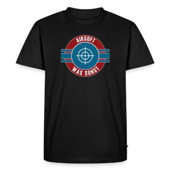 Jeu d’Airsoft Airsoft Jeu de terrain en équipe Airsoft - T-shirt Premium bio Homme - noir - Devant - Nico (187cm)