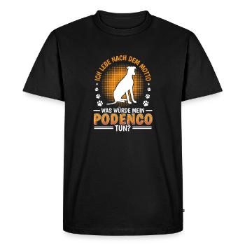 Que ferait Podenco Lévrier espagnol - T-shirt Premium bio Homme - noir - Devant - Nico (187cm)