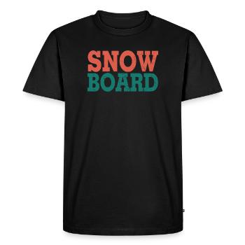 Planche à neige - T-shirt Premium bio Homme - noir - Devant - Nico (187cm)