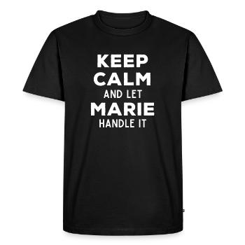 Restez calme Laissez Marie arranger cela Drôle de dicton - T-shirt Premium bio Homme - noir - Devant - Nico (187cm)