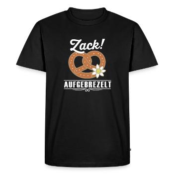 Zack aufbrezelt – Lustiger Tracht Spruch - T-shirt Premium bio Homme - noir - Devant - Nico (187cm)