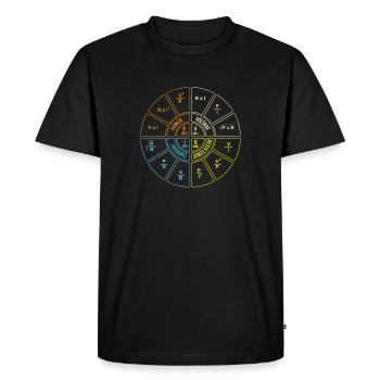 Loi d’Ohm Diagramme Humour Électrique STEM Cadeau - T-shirt Premium bio Homme - noir - Devant - Nico (187cm)
