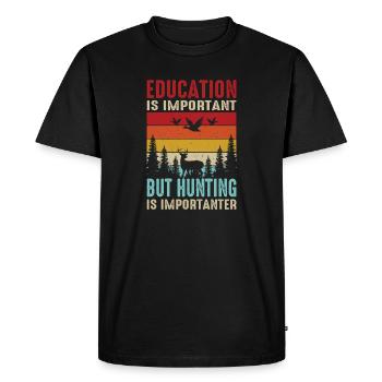 Hunter Gift Hunting Hunting Hunter Exam - Men's Premium Organic T-Shirt - black - Front - Nico (187cm)