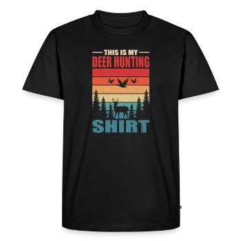 Hunter Gift Hunting Hunting Hunter Exam - Men's Premium Organic T-Shirt - black - Front - Nico (187cm)