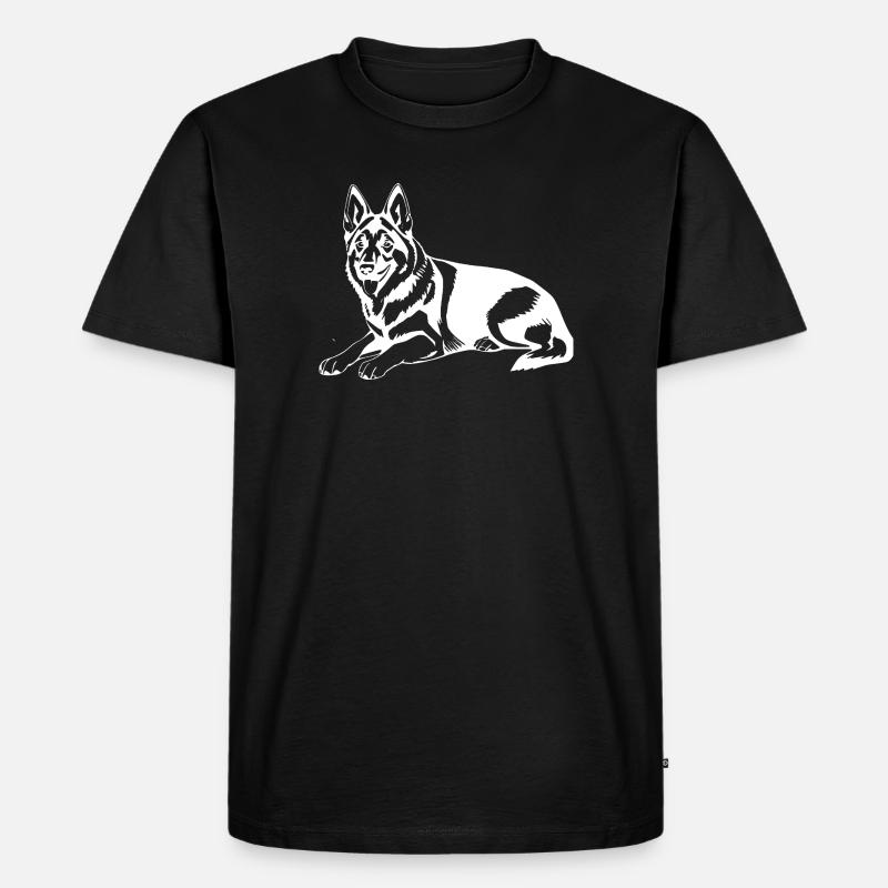 Schäferhund - Männer Premium Bio T-Shirt - Schwarz