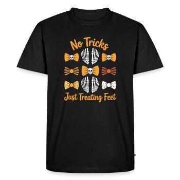 No Tricks Just Treating Feet - Men's Premium Organic T-Shirt - black - Front - Nico (187cm)