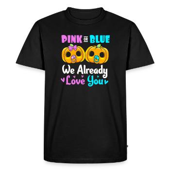 Sexe Révélation Halloween Papa en devenir - T-shirt Premium bio Homme - noir - Devant - Nico (187cm)