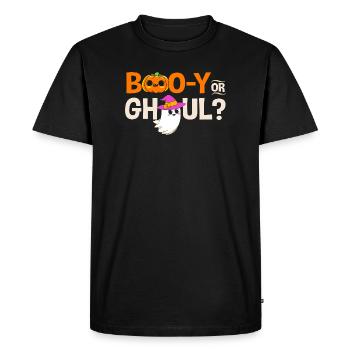 Révélation du sexe d’Halloween - T-shirt Premium bio Homme - noir - Devant - Nico (187cm)