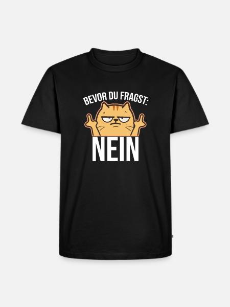 Middle Finger Cat - Men's Premium Organic T-Shirt - black