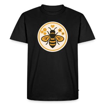 Save the Bees - Nature Bee Motif - Men's Premium Organic T-Shirt - black - Front - Nico (187cm)