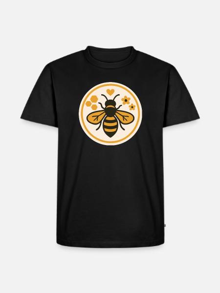 Save the Bees - Nature Bee Motif - Men's Premium Organic T-Shirt - black
