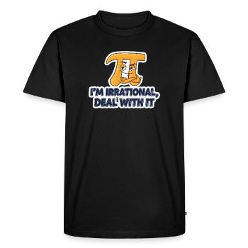 Mathematics Saying Irrationality - Men's Premium Organic T-Shirt - black - Front - Nico (187cm)