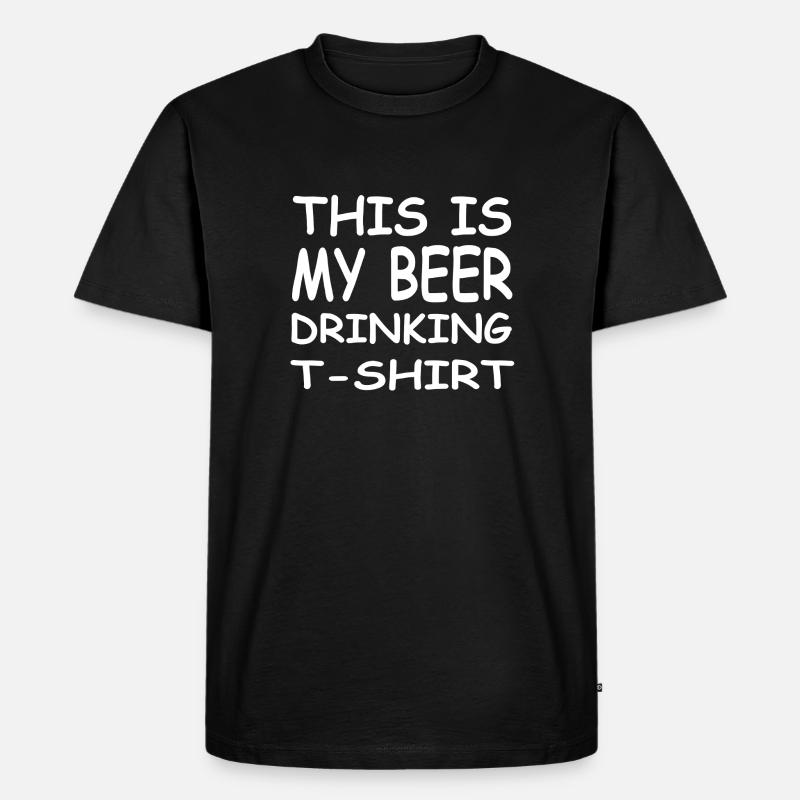 Bier - Männer Premium Bio T-Shirt - Schwarz