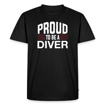 Fier plongeur - T-shirt Premium bio Homme - noir - Devant - Nico (187cm)