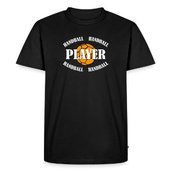 Handball Player - Men's Premium Organic T-Shirt - black - Front - Nico (187cm)