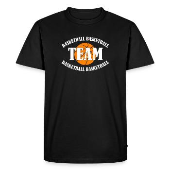Basketball Team - Men's Premium Organic T-Shirt - black - Front - Nico (187cm)