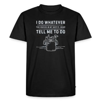 I_do_Anything_for_Wife_12 - T-shirt Premium bio Homme - noir - Devant - Nico (187cm)