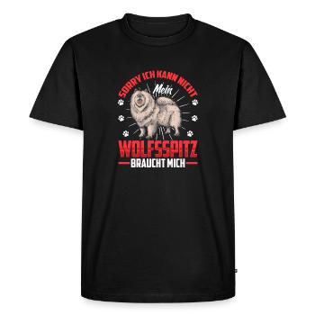 Wolfspitz a besoin de moi Wolfspitz allemand - T-shirt Premium bio Homme - noir - Devant - Nico (187cm)